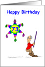 73nd Birthday - Hitting 73 card