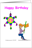 29th Birthday - Hitting 29 card