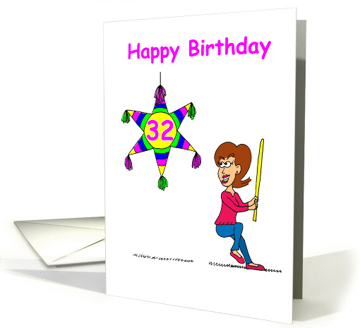 32nd Birthday - Hitting 32 card (109837)