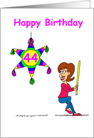 44th Birthday - Hitting 44 card