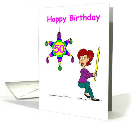 50th Birthday - Hitting 50 card (117391)