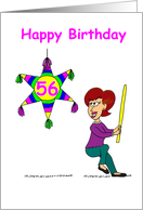 56th Birthday - Hitting 56 card