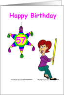 57th Birthday - Hitting 57 card