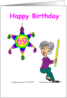 69th Birthday - Hitting 69 card