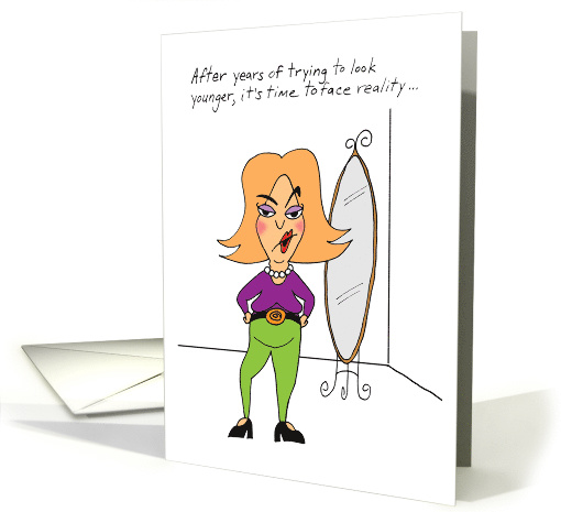 Birthday - Face Reality card (42192)