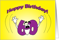 60th Birthday - Not a Scary Number card