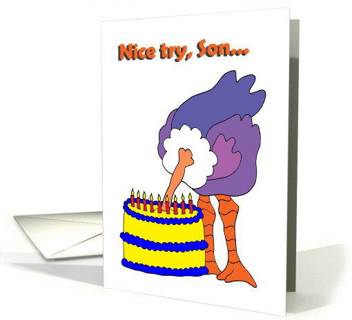 Son Birthday - Can't Hide card (55062)