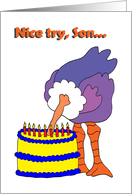 Son Birthday - Can’t Hide card