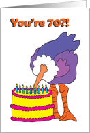 70th Birthday/Grandmother - Hide Your Excitement card
