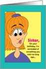 Sister Birthday - Nanny Boo Boo card