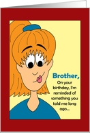 Brother Birthday - Nanny Boo Boo card