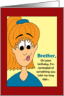 Brother Birthday - Nanny Boo Boo card