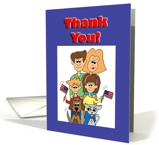 Support Our Troops - Thank You card (57939)