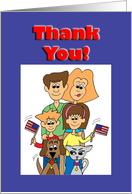 Support Our Troops - Thank You card