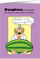Daughter Birthday - Day You Were Born card