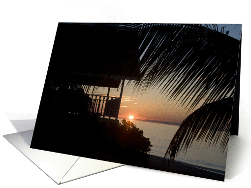 Beach Sunset card (1002263)