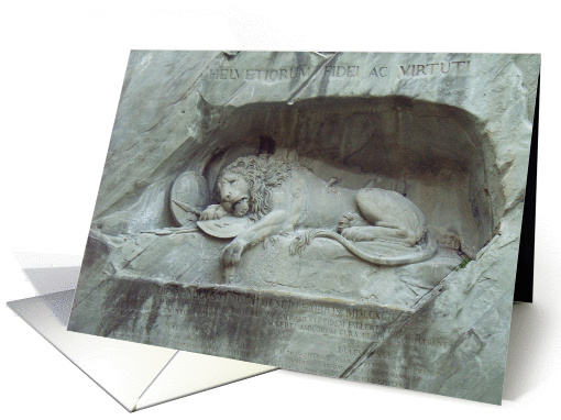 Sleeping Lion card (50906)