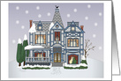 Victorian Christmas House card