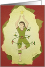 Yoga Christmas Tree Pose card