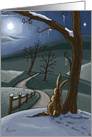 Winter Bunny Solstice card