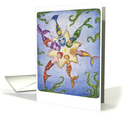 MerFolk Mermaids Rainbow Star Ring card (1484762)