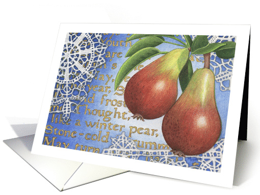 Winter Holiday Pears card (1504098)