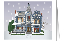 Victorian Christmas House card