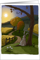 Autumn Bunny card