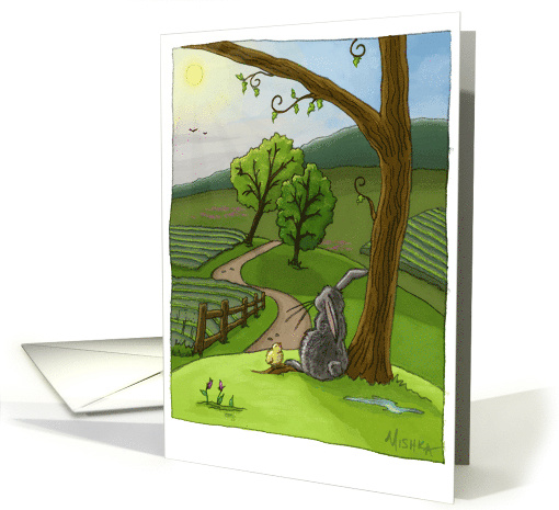 Spring Bunny card (48158)