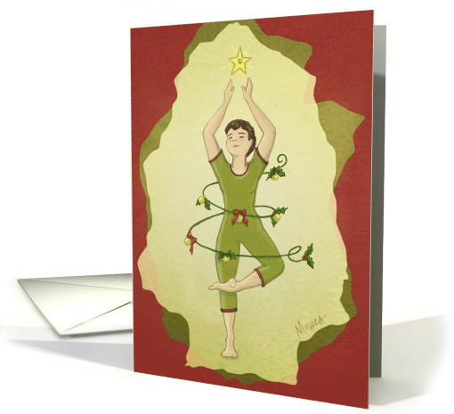 Yoga Christmas Tree Pose card (734658)