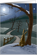 Winter Bunny Solstice card