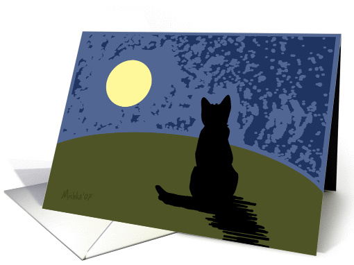 Halloween Cat card (93533)