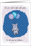 cat balloon card