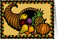 Thanksgiving Cornucopia card