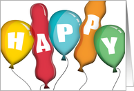 Birthday Baloons card
