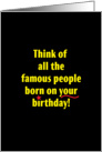 Famous Birthday card