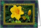 Happy Birthday Yellow Day Lilies card