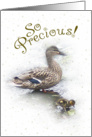 New Baby Congratulations, Precious Baby Duck card