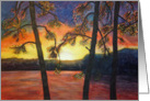 Fine Art Sunset Painted Sympathy Card