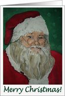 Merry Christmas Santa Watercolor card