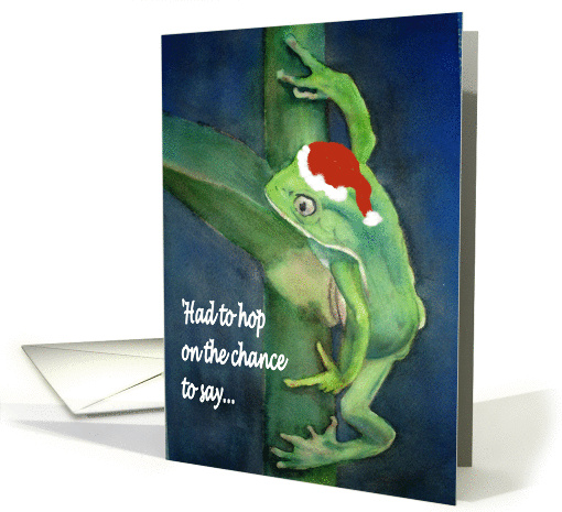 Frog Christmas Merry Christmas Tree Ornaments card (119313)