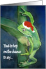 Frog Christmas Merry Christmas Tree Ornaments card