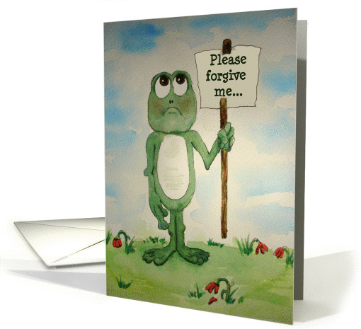 I'm Sorry Please Forgive Me Frog Sad Apology card (123011)