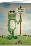 I’m Sorry Please Forgive Me Frog Sad Apology card