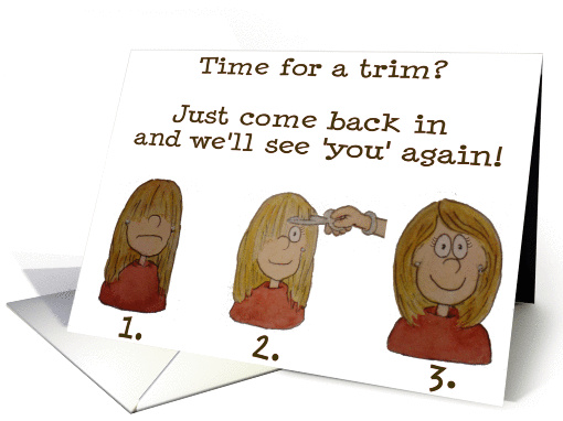 Business Hair Cut Reminder Customer Relations Salon card (126764)