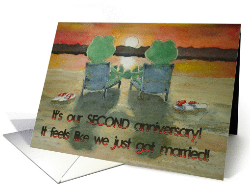 Second 2nd Anniversary card (128790)