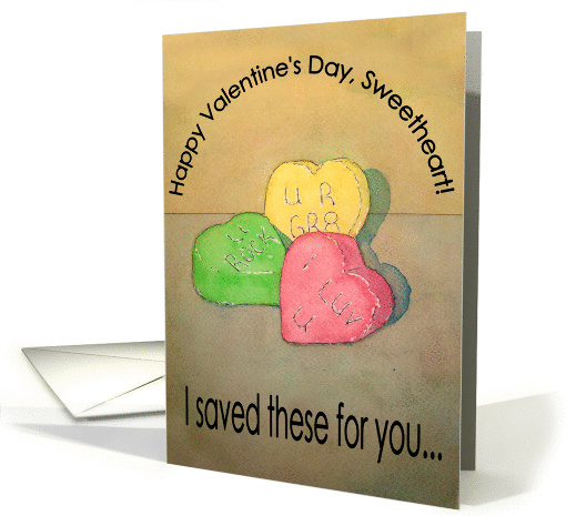Happy Valentine's Day Sweetheart Candy card (130105)