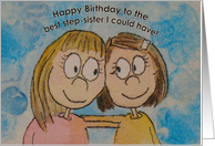 Happy Birthday Best Step-Sister Ever Card
