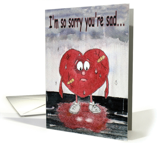 Sorry Empathy Broken Heart Break-Up Divorce card (131751)
