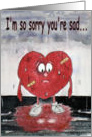 Sorry Empathy Broken Heart Break-Up Divorce Card